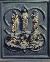 La Transfiguración, noveno panel de las Puertas Norte del Baptisterio de San Giovanni, 1403-24